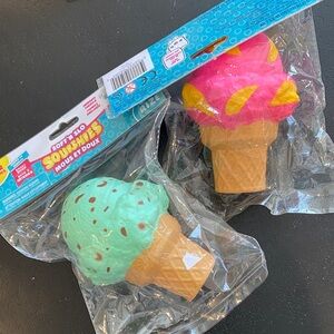 Orb soft n slo ice cream cone squishy toy bundle